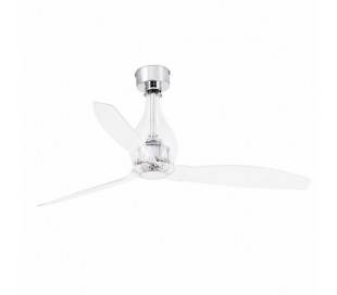 Ventilateurs de plafond Faro MINI ETERFAN Ø128 verre 3 pales nickel