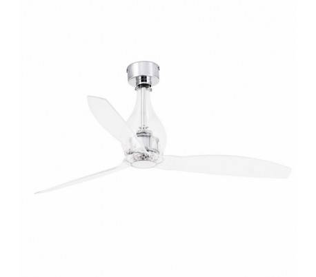 Ventilateurs de plafond Faro MINI ETERFAN Ø128 verre 3 pales nickel