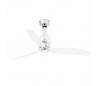 Ventilateurs de plafond Faro MINI ETERFAN Ø128 verre 3 pales nickel