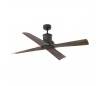 Ventilateurs de plafond Faro WINCHE Ø130 DC noirs mat 4 pales marrón IP44