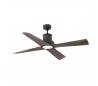 Ventilateurs de plafond Faro WINCHE Ø130 DC noirs mat 4 pales marrón IP44