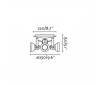 Spots Faro RING-4 Plafonniers grises foncé 4xGU10 8W