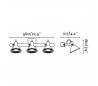 Appliques Faro CUP-3 Appliques SATIN nickel 3 X GU10 LED 8W