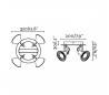Plafonniers Faro CUP-4 Plafonniers blancs 4 X GU10 LED 8W