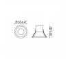 Lampes encastrées Faro SON-1 Encastré blancs LED 8W 2700K