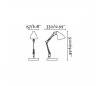 Lampes de bureaux Faro GRU Lampes de bureaux rouge 1 x E27 11W