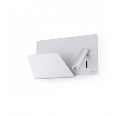 Appliques Faro SUAU Appliques IZQ. grises en argent USB LED 3W 3000K