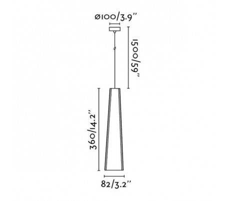 Suspensions Faro PLUMA Suspensions noirs/or LED 6W 3000K 450LM