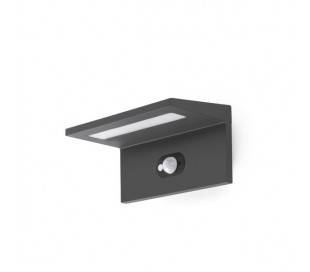 Eclairage extérieur Appliques Faro TEBA Appliques grises foncé PIR solaire LED 4000K