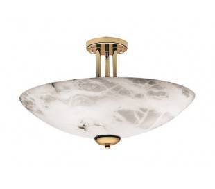 Suspensions albâtre 6 x E27 60W or Leds C4
