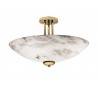 Suspensions albâtre 6 x E27 60W or Leds C4