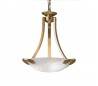 Suspensions albâtre 3 x E27 60W patiné rougeâtre Leds C4