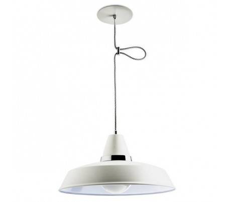 Suspensions VINTAGE 1 x E27 100W blancs cassé chrome Leds C4