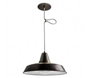 Suspensions VINTAGE 1 x E27 100W marron vieilli Leds C4
