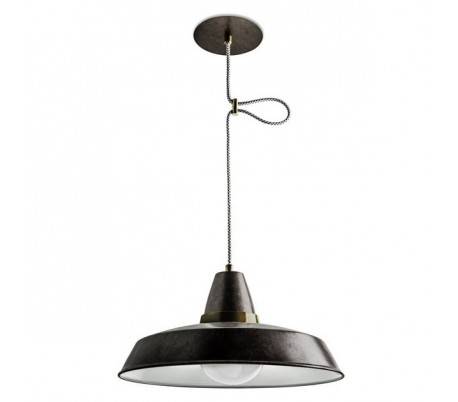 Suspensions VINTAGE 1 x E27 100W marron vieilli Leds C4