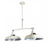 Suspensions VINTAGE 2 x E27 100W blancs cassé chrome Leds C4