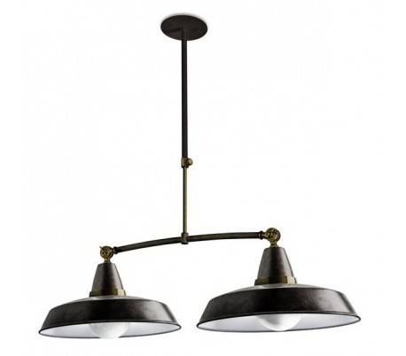 Suspensions VINTAGE 2 x E27 100W marron vieilli Leds C4