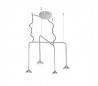 Suspensions ALIVE 4 x LED CREE 28W chrome Leds C4