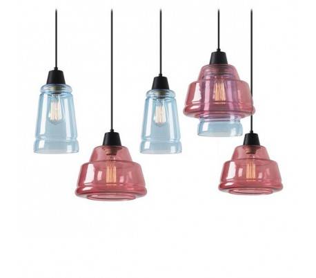 Suspensions couleur 5 x E27 MAX.60W noirs mat Leds C4