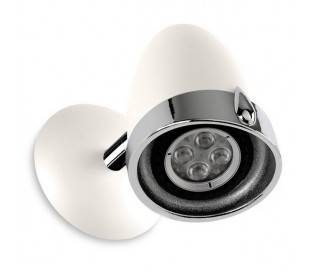 Appliques VESPA 1 x GU10 6W blancs cassé chrome Leds C4