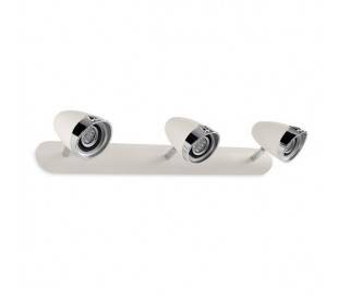Appliques VESPA 3 x GU10 6W blancs cassé chrome Leds C4