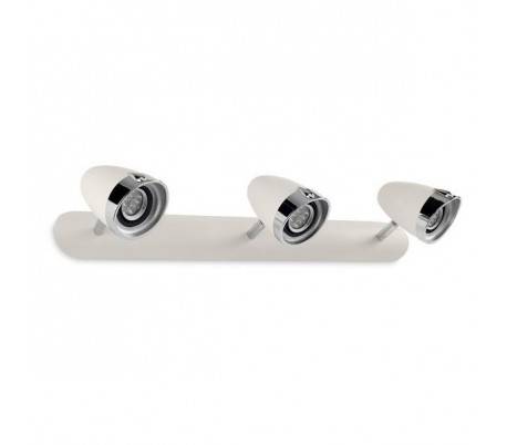 Appliques VESPA 3 x GU10 6W blancs cassé chrome Leds C4