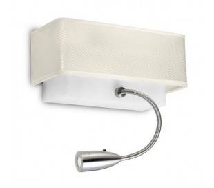 Appliques TYRA 1 x G24Q2 18W ,1 x LED CREE 3W nickel Leds C4