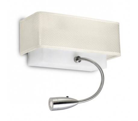 Appliques TYRA 1 x G24Q2 18W ,1 x LED CREE 3W nickel Leds C4