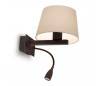 Appliques TORINO 1 x E27 60W ,1 x LED CREE 3W marron Leds C4