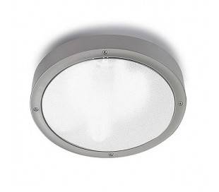 Plafonniers BASIC 2 x E27 MAX. 23W gris Leds C4