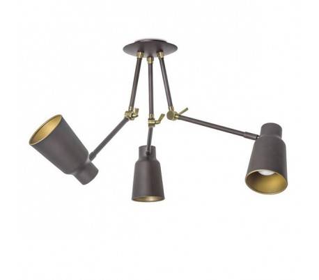 Suspensions FUNK 3 x E27 MAX 60W marron foncé Leds C4