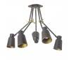 Suspensions FUNK 5 x E27 E27-HAL MAX 60W marron foncé Leds C4