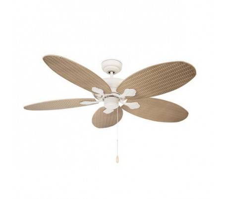 Ventilateur de plafond PHUKET blancs cassé Leds C4