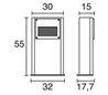 Balise de jardin ALBOX IP65 18W G24 q2 anthracite