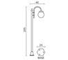 Lampadaire extérieur BOOM IP43 E27 1L. Noir