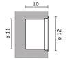 Lampe encastrable extérieur au mur CLIC IP65 LED 4,5W 420lm 3K Inox