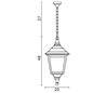 Suspension extérieure CLIC-CLAC 4 IP44 E27 60W Blanc