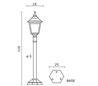 Lampadaire extérieur 1L. CLIC-CLAC 4 IP44 E27 60W Noir