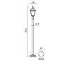 Lampadaire extérieur 1L. CLIC-CLAC 4 IP44 E27 60W Noir