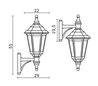 Appliques extérieures CLIC-CLAC 6 IP44 E27 60W Blanc