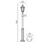 Lampadaire extérieur 1L. CLIC-CLAC 6 IP44 E27 60W Noir