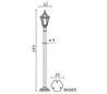 Lampadaire extérieur 1L. CLIC-CLAC 6 IP44 E27 60W Blanc