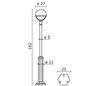 Lampadaire extérieur 1L. CLIC-CLAC Abat-jours IP44 E27 Blanc