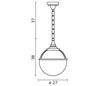 Suspension extérieure CLIC-CLAC Abat-jours IP43 E27 60W Noir