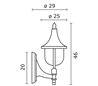 Appliques extérieures COB IP43 E27 Noir/cuivre