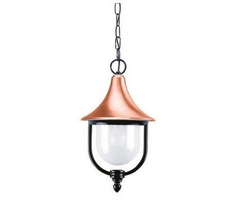 Suspension extérieure COB IP43 E27 Noir/cuivre