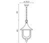 Suspension extérieure COB IP43 E27 Noir/cuivre