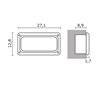 Lampe encastrable extérieur au mur COC IP65 60W E27 Blanc