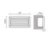 Lampe encastrable extérieur au mur COC IP65 60W E27 gril Noir