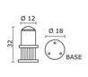 Balise de jardin COK IP55 E27 100W 32cm Vert